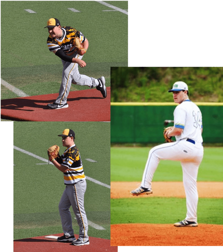 A baseball player is throwing the ball to another player.